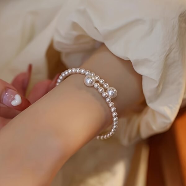 019fb974-3176-4ad4-8bf8-23cada3d8fd8.jpg French Retro Pearl Bracelet Elegant Imitation Pearl Jewelry