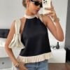 Ruffled Pleated Backless Shirt Elegant Black Casual Top