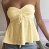 0e054fa4-1257-4e88-8758-4965f1842248.jpg Women's Drawstring Minimalist Tube Top yellow