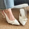 Ladies' Pointed Toe Kitten Heels with High-Heeled Sandals