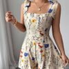 2240c9979350451184bc8bef8a39377f-goods.jpeg Women's Printed Bow Waist Holiday Jumpsuit Shorts