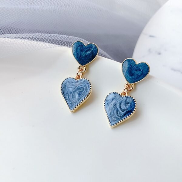 26ab0e31e97948dba050ddb0ecfdb7fa-goods.jpeg Starry Sky Blue Heart Earrings Cute Elegant Romantic Jewelry