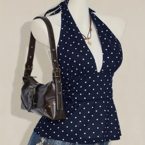 3b6ff116-8c03-4cdf-9e20-c7e8a1726a44.jpg Women'S Polka Dot Print Ruffled Low-Plunge V-Neck Short Cami