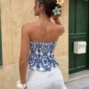 Vegetable Print Women'S Tube Top Short Top