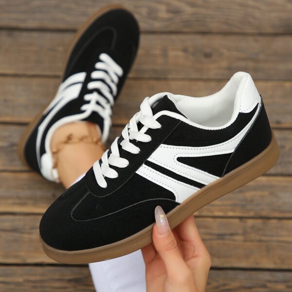 48e193fe986448ffaac6d60d6767f85b-goods.jpeg Round-Toe Lace-Up Sneakers Comfortable Casual Sports Shoes