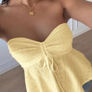 4c34b3c6-7cdb-42c7-92f7-1e9d1fa54f53.jpg Women's Drawstring Minimalist Tube Top yellow