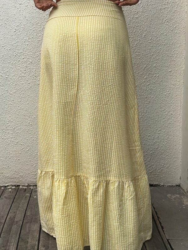 57fa42ca-f5ec-4cc5-9e57-ddc308741619.jpg Chic Striped Zipper Skirt Yellow Casual Women’s Bottom