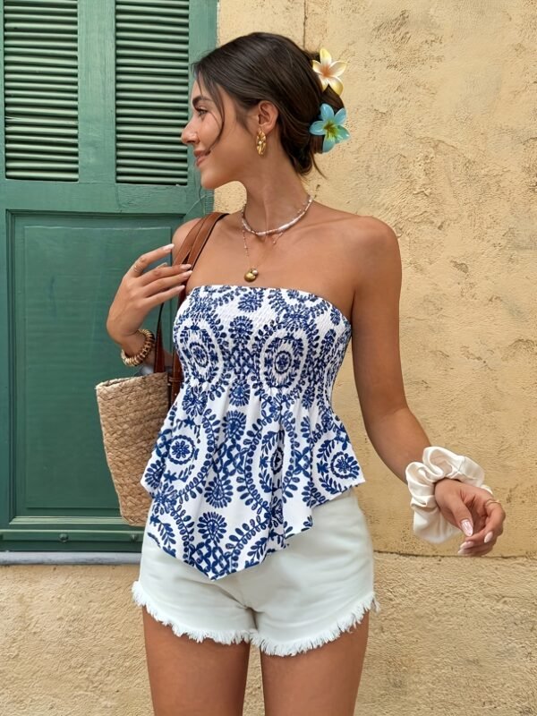 Vegetable Print Women'S Tube Top Short Top