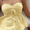 647b8b02-a449-4d33-81b7-0647b5b4baca.jpg Women's Drawstring Minimalist Tube Top yellow