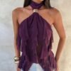6e21d5e8-9ca4-4228-8e6f-4ecf5db5bebd.jpg Elegant Layered Ruffle Sleeveless Top Purple Feminine Blouse