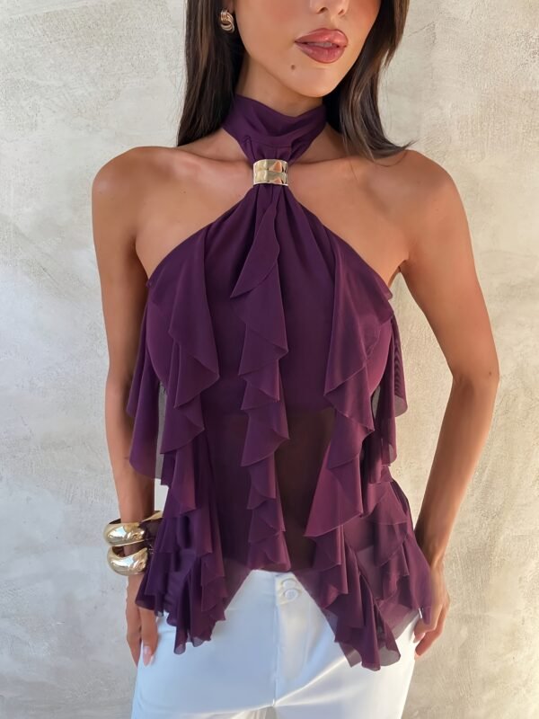 6e21d5e8-9ca4-4228-8e6f-4ecf5db5bebd.jpg Elegant Layered Ruffle Sleeveless Top Purple Feminine Blouse