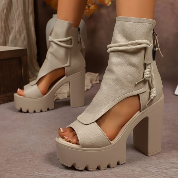 Retro Plus-Size High Heel Sandals Stylish Comfort Fit Heels