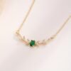 757d7c6b3ddf6b7205faa1a51112203f.jpg Leaf Branch Zircon Necklace Elegant Nature-Inspired Pendant