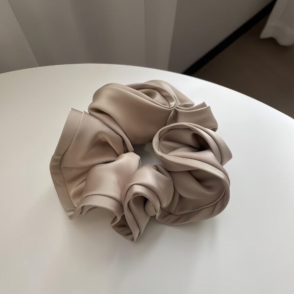 985317bf-e301-40c8-9e52-5c8b13e4a535.jpg Retro Satin Scrunchies Soft Frilly Ponytail Hair Ties (Multi-Color)