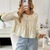 Cerises Ladies Casual Commuter Striped Shirt