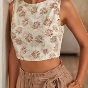 a4745a81-3b45-492f-9d6c-17ac823b034d.jpg Bohemian Lace-Up Back Camisole Printed Open Back Summer Top