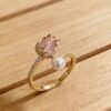 b4206f44-f966-473b-954a-b91f3b6fe20b.jpg Fashion Creative Tulip Ring, French-Style Light Luxury Open Ring
