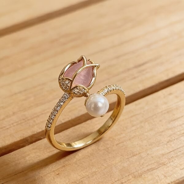 b4206f44-f966-473b-954a-b91f3b6fe20b.jpg Fashion Creative Tulip Ring, French-Style Light Luxury Open Ring