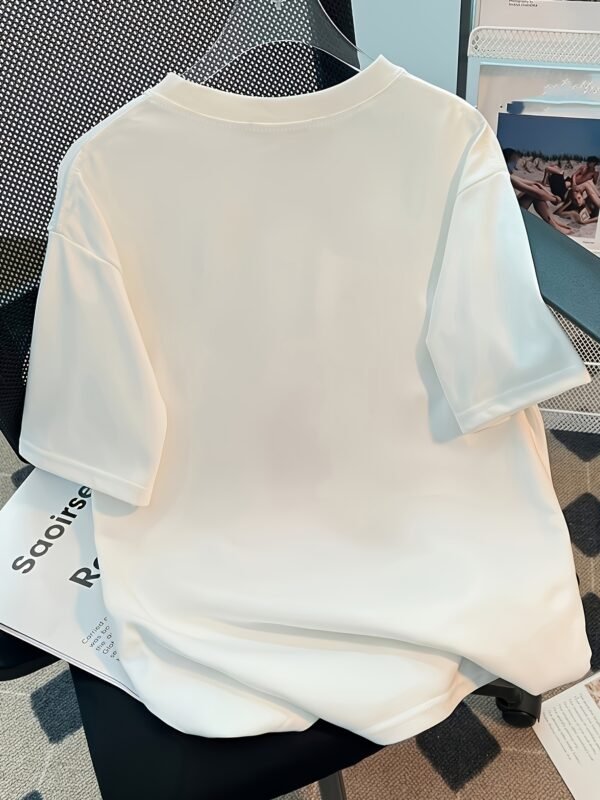 Trendy Panda Print Tee – Cute Round Neck Summer Casual Top