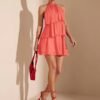 b7ee1509-446b-45fc-b512-2d0cdd1b2945.jpg Elegant Halter Neck Chiffon Mini Dress Lightweight Feminine Party Dress