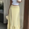 bc9e3fb1-137c-4573-b3a6-6bfc03eb8af0.jpg Chic Striped Zipper Skirt Yellow Casual Women’s Bottom