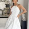c58064fe-cb11-4ec5-9f9d-76c6df2ab7f9.jpg Elegant Halter Backless A-Line Dress Semi-Sheer White Summer Dress