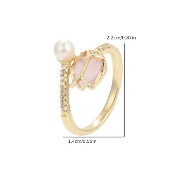 ce9ae20e-d290-11f0-ad4d-0a580aa42ada.jpg Fashion Creative Tulip Ring, French-Style Light Luxury Open Ring