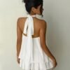 dbeae1bf-7f64-4000-b1ab-70aa6535d7be.jpg Elegant White Halter Neck Dress Minimalist Chic Summer Dress