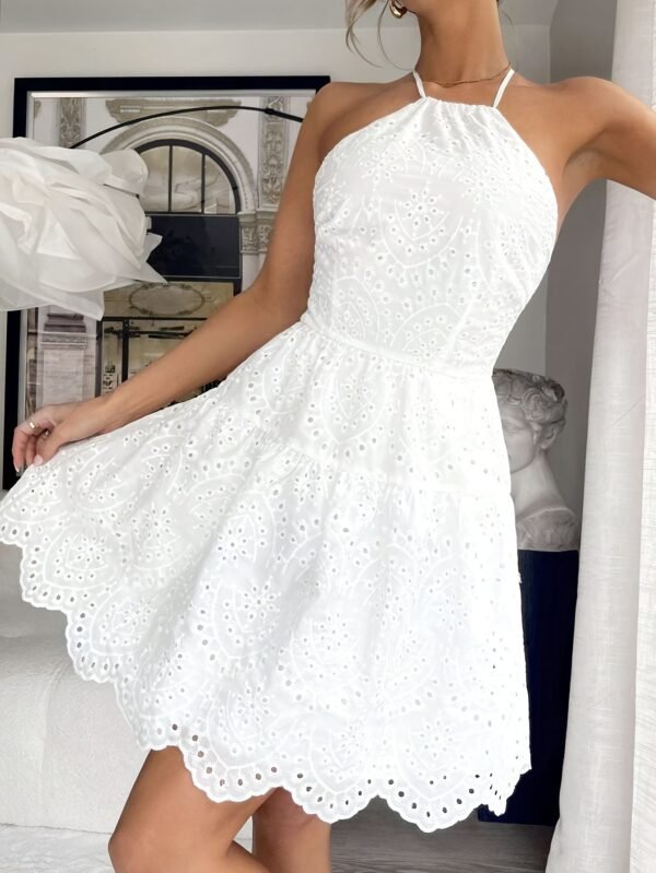 df7d0aa6-67d8-4c65-b178-c0f48a0404c6.jpg Elegant Halter Backless A-Line Dress Semi-Sheer White Summer Dress