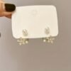 e3e14b363eb059323eef6de693a9f3b9.jpg Elegant Pearl Flower Stud Earrings Classic Women’s Jewelry