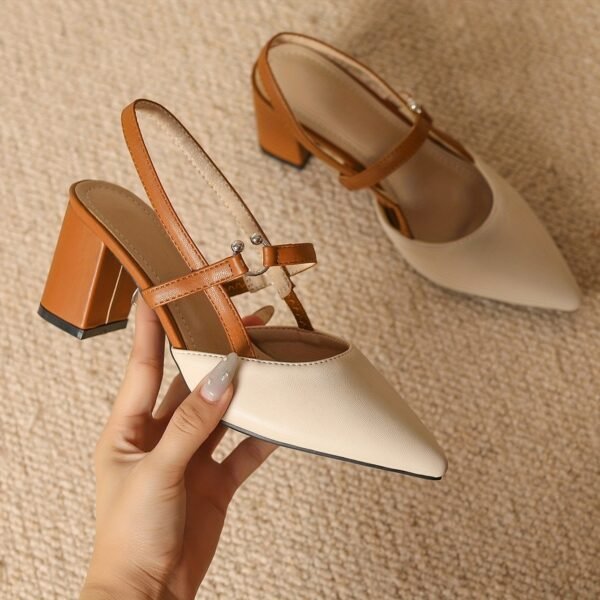 Open-Toe Half Slipper Heels Casual Outdoor Slip-On Sandals