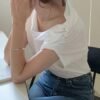fd0f980a-b4ea-4846-b554-b01ca5e288fa.jpg Off-shoulder Design T-shirt white